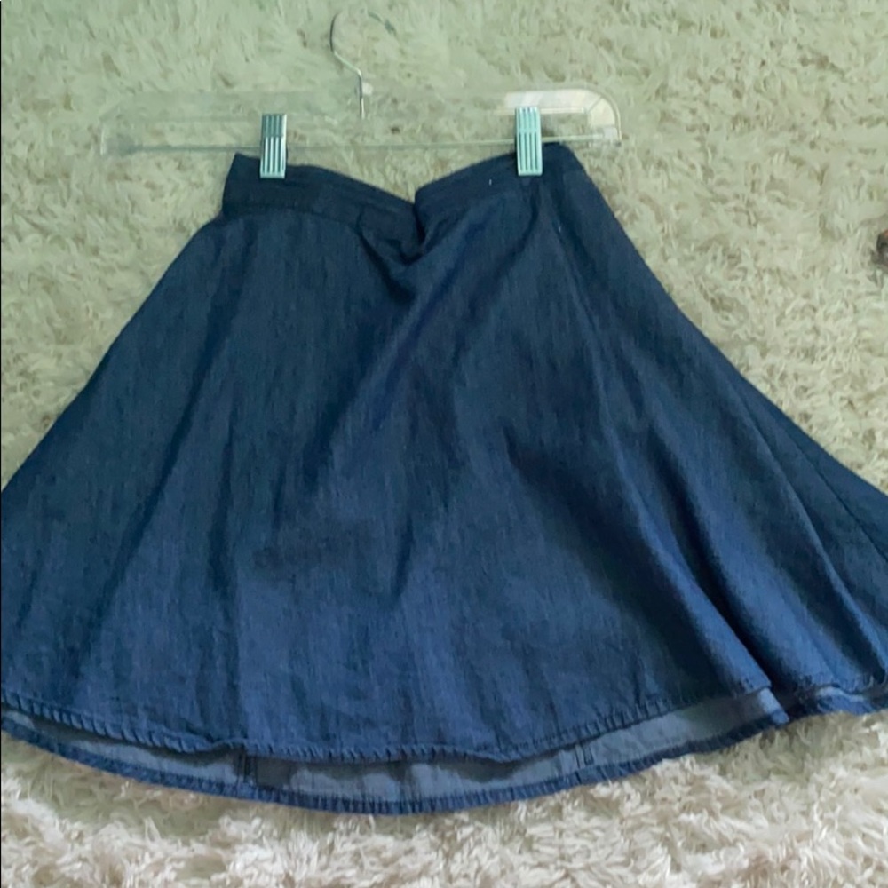 Soft Blue Denim Skirt